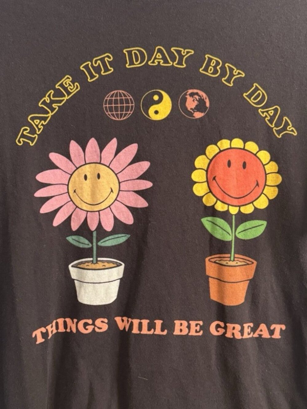 Smiley Originals Brand T-shirt Flower Pot Men's Medium